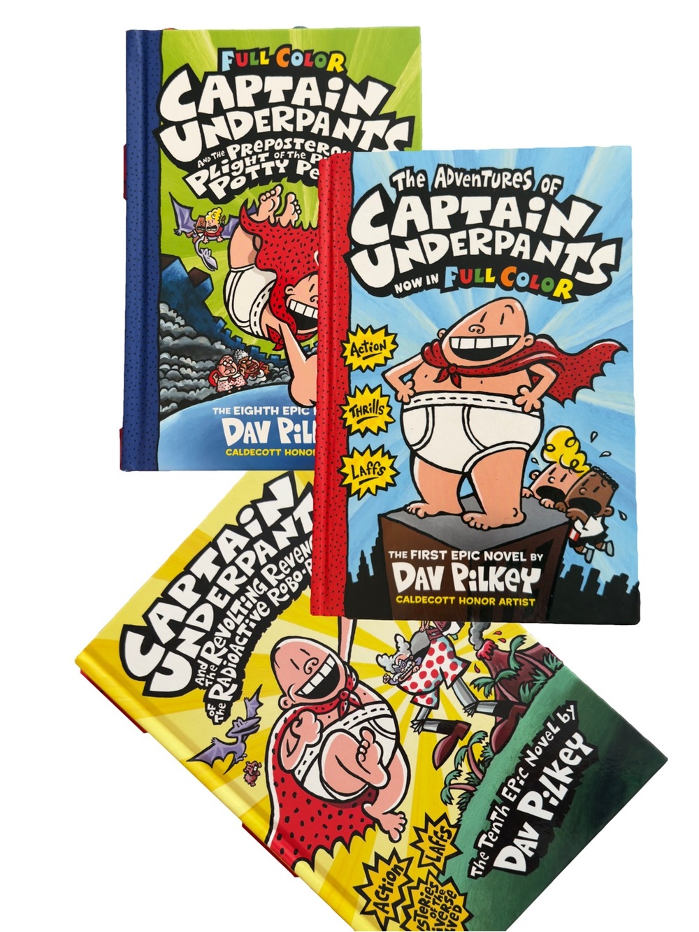 Captain Underpants By Dav Pilkey - Hardcover Book Set